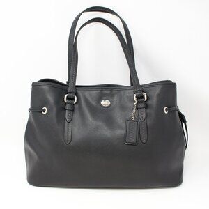 Coach Peyton Leather Drawstring Carryall F29362 Black‎